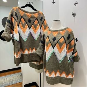 DAVI & DANI Multicolor Chevron Sweater
